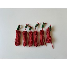 Rainbow 4 Metre x 6 Adet Gergi Aparatlı Çadır İpi Kırmızı