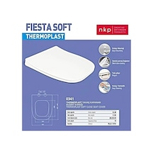 Nkp Fiesta Kare Soft Close Yavaş Kapanan Amortisörlü Klozet Kapağ
