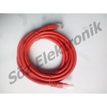 Cat6 - 3 Metre Kırmızı / 24 Awg / Kablo 1 Paket - 5'Li