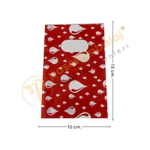 Kırmızı Damla Desenli Takı Poşeti 10x15 Cm Hediyelik