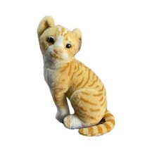 Peluş Oturan Sesli Kedi Oyuncak Çok Renkli