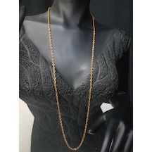 Vog Bükme Model Rose Renk Çelik 80 Cm Uzunluk Kolye Zincir Rose Gold