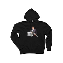 GTA Five Rifleman Siyah Kapşonlu Sweatshirt Hoodie Siyah