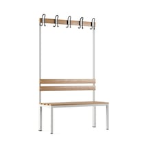 Ayakkabılıksız 4 Ayaklı Tek Taraflı Bank, Kanca Şeritli Bank, 5 Kanca, 100x43x170 Cm, Spor Bankı