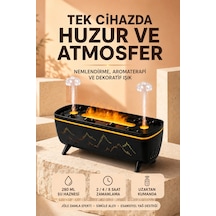 Jöle Yağmur Efektli Hava Nemlendirici 280 Ml Aromaterapi Difüzörü Alev Efektli