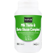 Natur Milk Thistle Beta Glucan Complex Kedi Köpek Vitamini 90 Tab