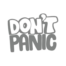 Dont Panic Araba Sticker Araba Sticker 17x17 Cm Gri