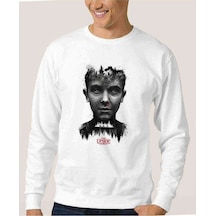 Stranger Things The Upside Down Baskılı Beyaz Erkek Örme Sweat (530943133) Stranger Things The Upside Down Baskılı Beyaz Erkek Örme Sweat (530943133)