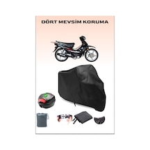Siyah Kuba Sj100-16d Arka Çanta Uyumlu Motosiklet Branda Su Geçirmez Dayanıklı Kumaş