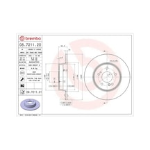 Mercedes E270 W210 Arka Fren Diski 1999-2002 Brembo 08721121 2adettir