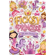 Sevimli Doodle Stili Unicorn Prenses Sticker Seti - 24 Adet Etiket Çıkartma Diğer