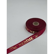 Nedime Baskılı Kol Kurdelesi - Kırmızı - 50 Metre Diğer