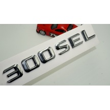 Benz 300 SEL Bagaj Krom Metal 3M 3D Yazı Logo