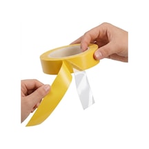 Çift Taraflı Film Şeffaf Bant Montaj Bandı 1.5 Cm 50 Mt Çok Amaçlı 1 Adet
