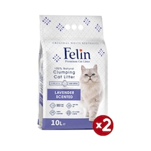 Felin Lavanta Kokulu Topaklaşan İnce Bentonit Kedi Kumu 2 x 10 L