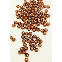 Dünya Boncuk İçten Boncuklu Bileklik Çanta Boncuğu 10 Mm 50 Gr Kahverengi - Bnc462