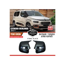 Citroen Berlingo Mk3 2019 Sonrası Uyumlu Batman Yarasa Ayna Kapağı Piano Black Abs Plastik Sağ Sol Takım 00 Şüscaroto Aksesuar