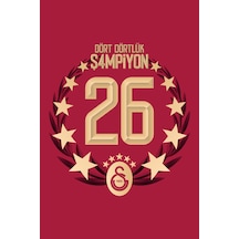 Gsstore Galatasaray 26. Şampiyonluk Balkon Dikey Bayrak 150x225 U261212