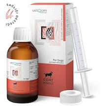 Alphafox Vetq0m Coat Perfect Köpek 120 Ml Tüy Dökülmesini Önleyen Biotin Ve Çinko Destekli Deri Bakım Şurubu
