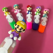 Süper Mario Karakter 6lı Fosforlu Kalem Seti 6689 Pastel Ultramarin