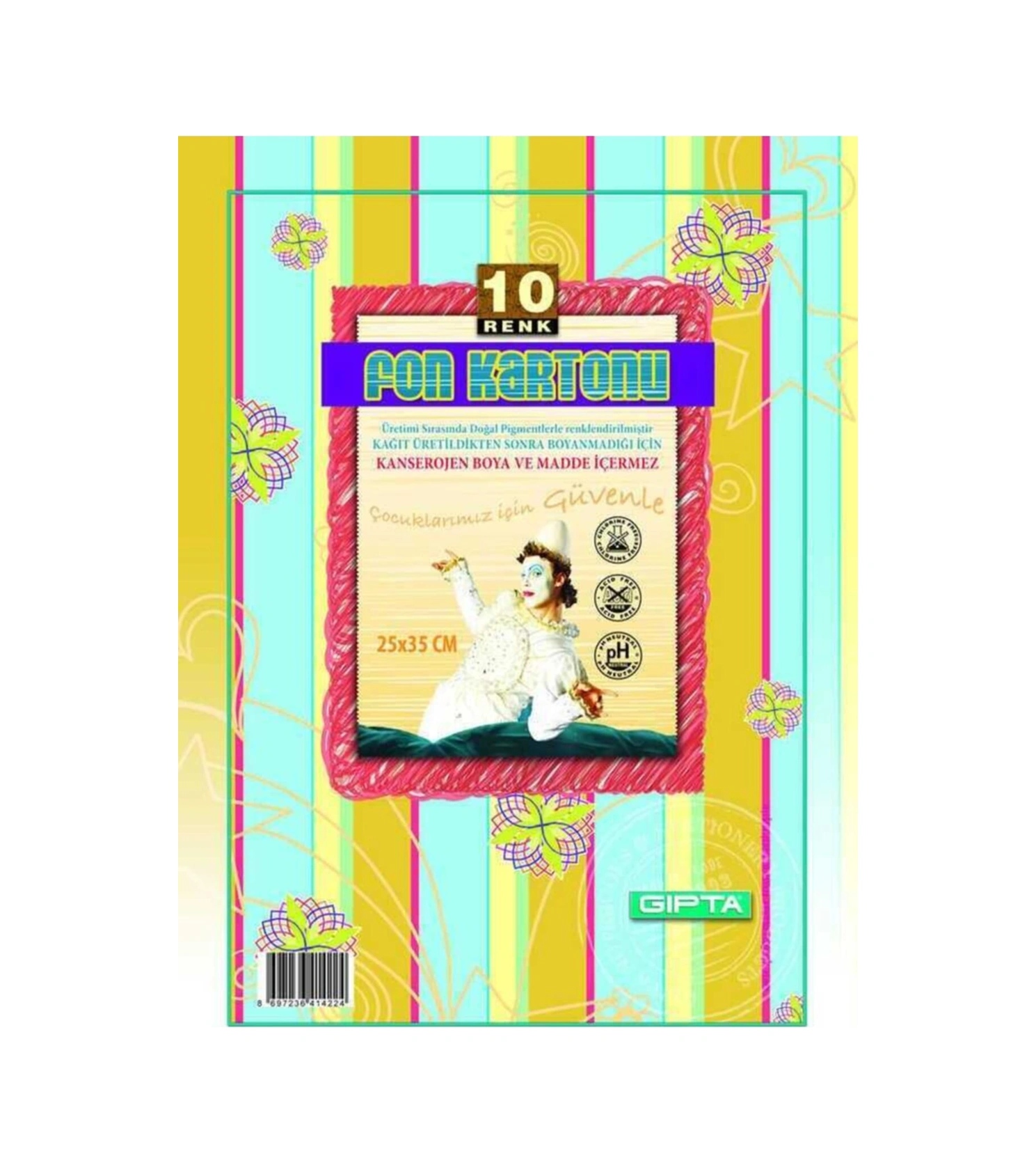 Fon Kartonu Blisterli 25x35cm 10 Renk