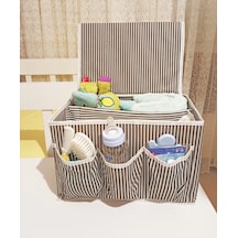 Bebek Beşik Başucu Düzenleyici Kapaklı 5 Bölmeli Organizer 0029