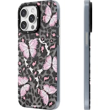 İphone 14 Pro Max Uyumlu Kılıf Magsafe Özellikli Kelebek Desenli Youngkit Shadow Dance Serisi Gri İphone 14 Pro Max Uyumlu Kılıf Magsafe Özellikli Kelebek Desenli Youngkit Shadow Dance Serisi Gri