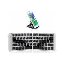 Samsers Katlanabilir Bluetooth Klavye Stand Tutuculu Gümüş Bt X 1