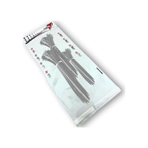 Tek-iş Plastik Kablo Bağı Klipsi Cırt Kelepçe 250-300-380 Mm X 4.8 Mm Siyah 20 Şer Adet Toplam 60 Adet Diğer