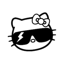 Hello Kitty Cool Sticker Duvar Dekor Sticker 40 X 32 Cm