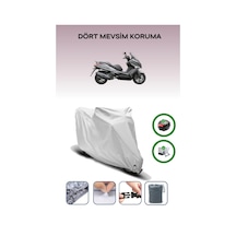 Gri Arka Çanta Ve Kilit Uyumlu Kymco Downtown 125i Uyumlu Motor Brandası