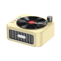 Youtek Retro Vinyl Tasarımı Bluetooth Hoparlör, 360 Stereo Ses, 10+ Saat Çalma Süresi, Sarı