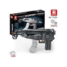 Reobrix 77029 Hafif Makineli Tüfek Yaratıcı Yapı Blok Seti Building Blocks Scorpion Submachine Gun - 566 Parça