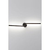 Parski Siyah Led Aplik Tekli Duvar Apliği Salon Koridor Otel Restoran Dekoratif Aplikleri Siyah