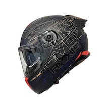 Axxis Hawk SV Evo Cubik C4 Matt Fluor Motosiklet Kaskı Siyah Turuncu