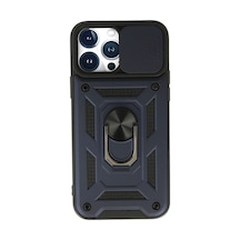 Apple İphone 13 Pro Max Kılıf Pars Lens Yüzüklü Silikon