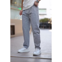 Madmext Lacivert %100 Pamuklu Rahat Kesim Erkek Pantolon E6565