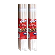 Piknik Ağaç Bambu Çöp Şiş 25 Cm 100'lü 113-p 2li Paket