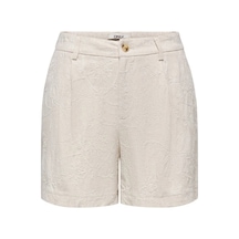 Only Onlsiesta Regular Fit Yüksek Bel İşlemeli Short Bayan Short 15374119 Taş