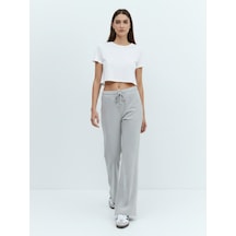 Flare Paça Basic Gri Eşofman Gri