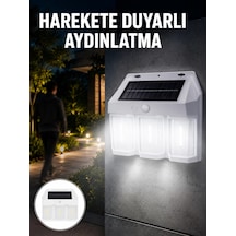 3 İn 1 Solar Duvar Lambası - Ip65 Su Geçirmez Hareket Sensörlü Yeni Nesil Renkli