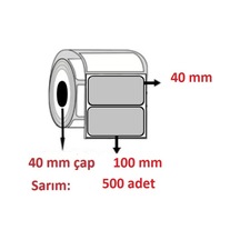 Özsaraç Etiket Silver Mat Etiket 100 x 40 MM 500'lü 5 Rulo