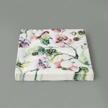 Excellentt Houseware 16'lı Çiçekli Peçete Seti - Asorti - 33x33 Cm Renkli