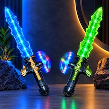 2 Adet 52 Cm Yeşil Mavi Led Işıklı Çubuk Renkli Pervaneli Çubuk Şıklı Çubuk Yılbaşı Parti Işıkları
