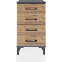 Arges Komodin 4 Çekmeceli 44x30x80 Antrasit-çam Antrasit