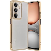 Newface Realme C75 4g Kılıf Razer Lensli Silikon - Gold Altın