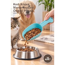 10 Adet Kedi Köpek Mama Kepçesi Ölçekli Plastik