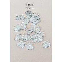 Oya Abiye Bileklik Kolye Pleksi Metalik Plastik Pul Gümüş Renk 8 Gram 25 Adet - Bnc522