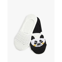 Koton Babet Çorap Seti 2'li Çok Renkli Panda Desenli Multıcolor 5wak80403aa Mavi