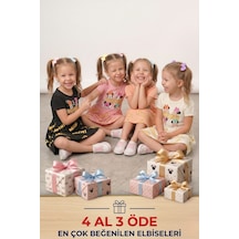 New Kids Kız Elbise 4 Lü Set Çocuk Elbise 4 Al 3 Öde -91211 Çok Renkli